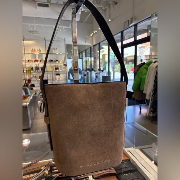 Marc Jacobs Taupe Suede Bucket Bag - Picture 2 of 6